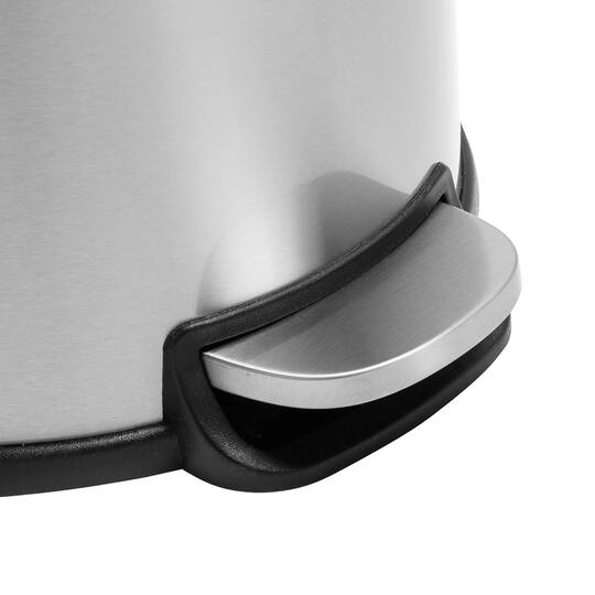 Honey Can Do 30L Soft-Close Round Stainless Steel Trash Can